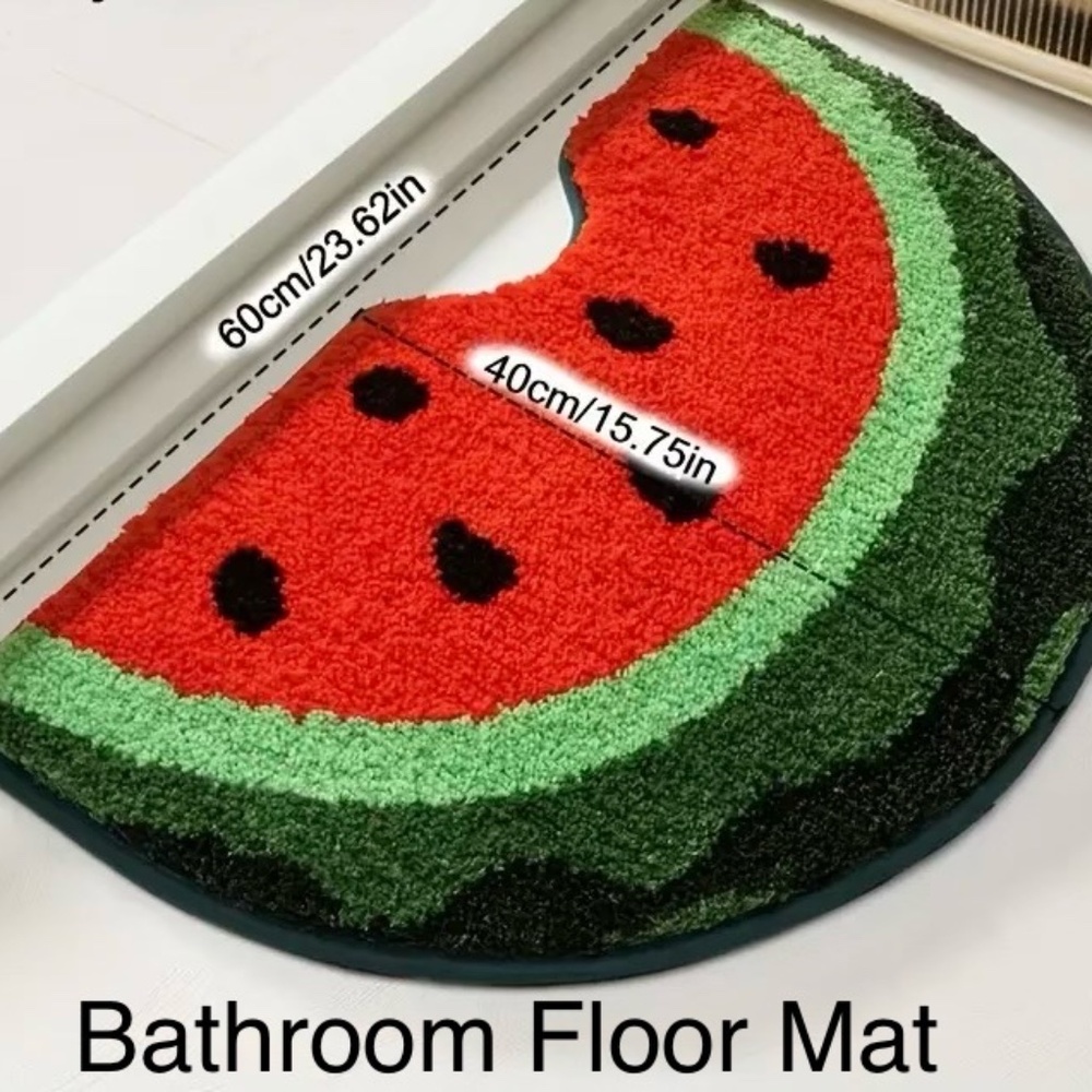 Watermelon Bathroom Floor Mat; New w/out tags; never used